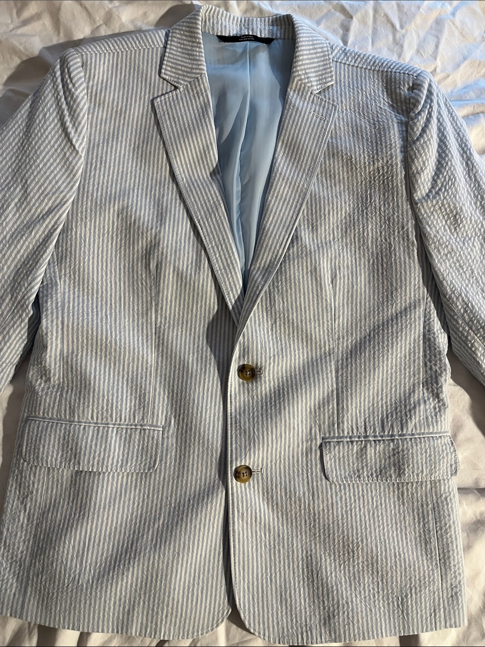 Youth Boys Seersucker Blazer - Classic Summer Tailoring
